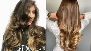 close up photo of woman straightening hair