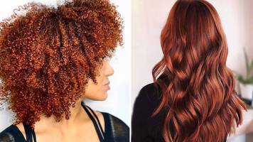 photo of women with burnt sienna hair color