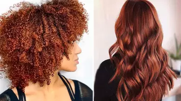 photo of women with burnt sienna hair color