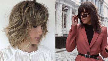 photo of women with on-trend shag haircuts