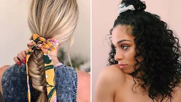 photo of women wearing hair scrunchies