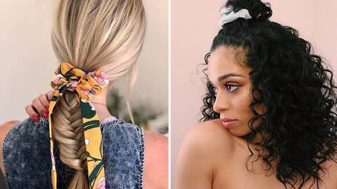 photo of women wearing hair scrunchies