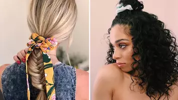 photo of women wearing hair scrunchies