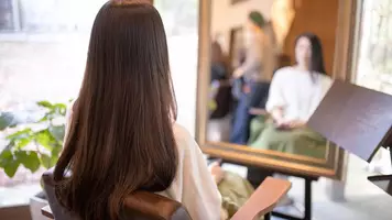 Photo of woman with long straight hair