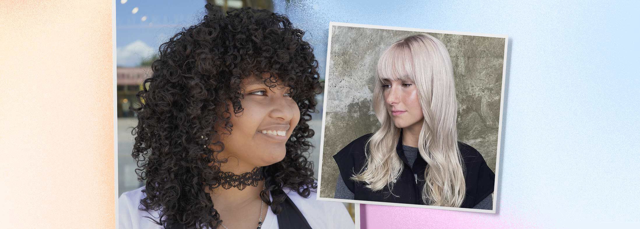 photo of women with different types of bangs hairstyles