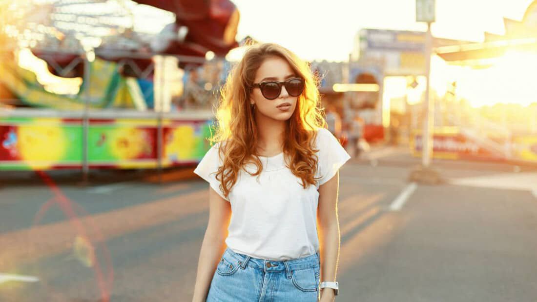photo of woman with curly hair