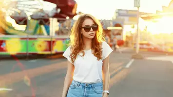 photo of woman with curly hair