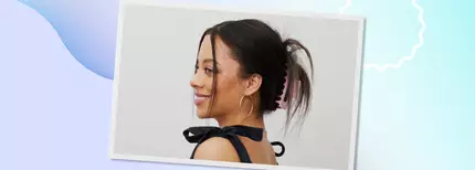 The classic ‘90s claw clip can create endless options for styling different hair types, textures, and lengths. See tutorials on our favorite hacks.
