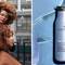 photo of pureology strength cure blonde and woman with hair curls