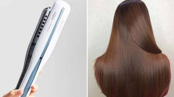 photo of woman with steampod flatiron