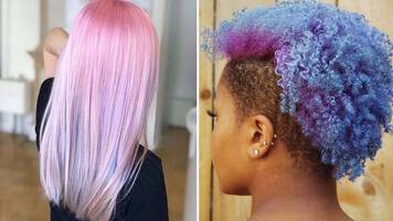 Women with pastel hair colors