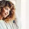 photo of woman with dry curly hair