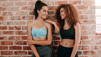 photo of women at the gym with athleisure hair