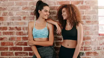 photo of women at the gym with athleisure hair