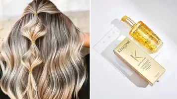 photo of woman with kerastase elixir ultime