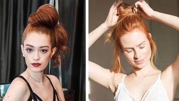 two red head women with buns