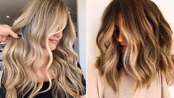 photos of women with highlights vs. lowlights