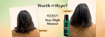 Bring flat strands back to life with Redken’s Stay High Mousse. Ahead, one editor shares how the volumizing formula pumped up her mane.