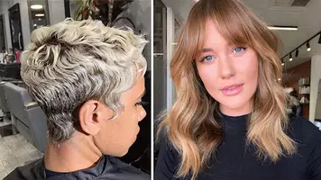 Beautiful women with wavy hairstyles