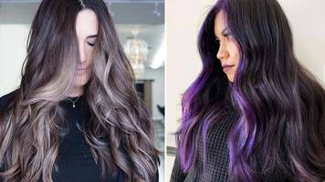 Stylish Red Dyed Black Layered Hair