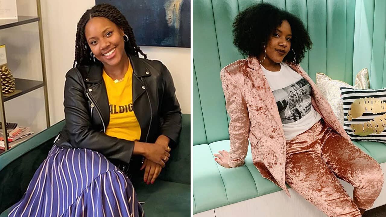 Author Kindra Mone showing off professional natural hairstyles