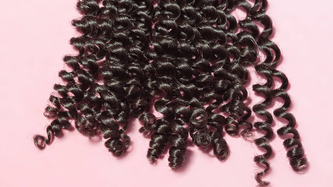 photo of curly clip ins
