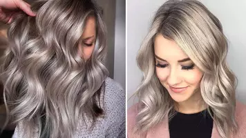 photo of two women with ash blonde hair color