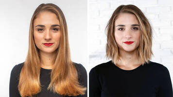 before and after lob haircut