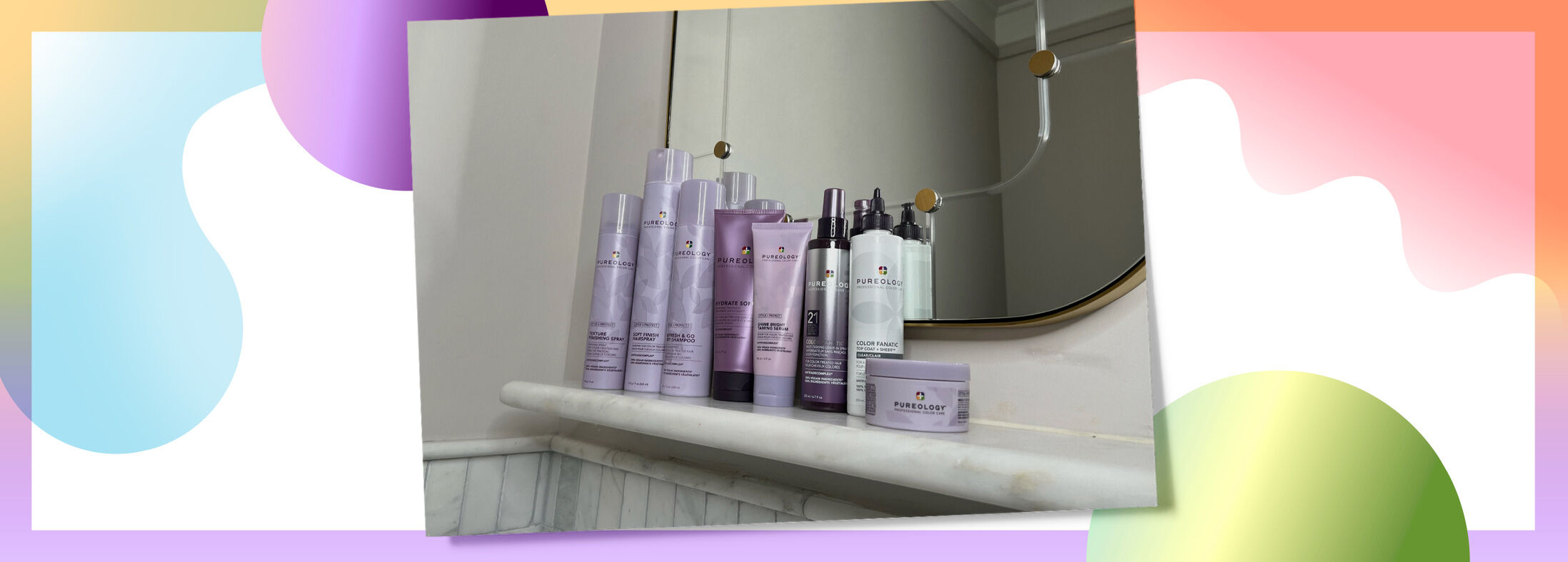 Woman spraying hair product into hair