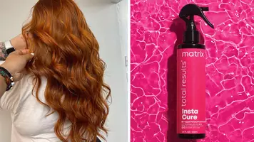 photo of woman with curly hair, hair porosity