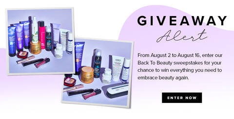 Enter our Back To Beauty sweepstakes