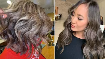 photo of woman with smoky hair color