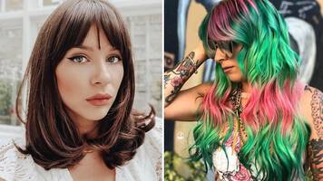 Women with Curtain Bangs