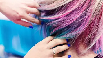 photo of drip hair color in salon