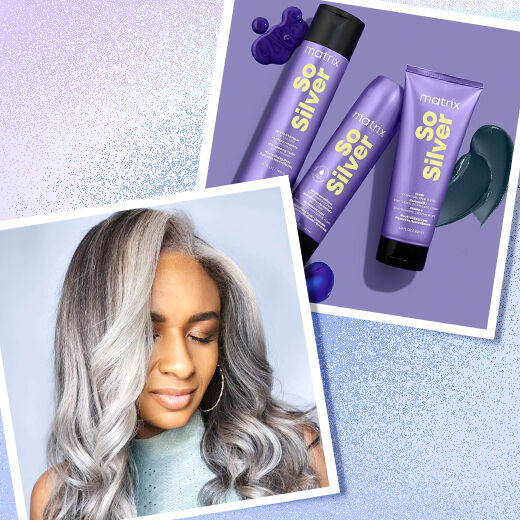 two women with hair color for grey hair