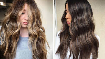 photo of woman after coloring virgin hair