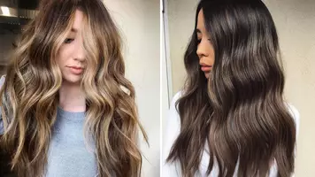 photo of woman after coloring virgin hair