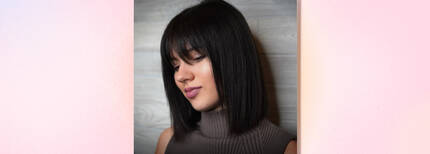 photo of women with different types of bangs hairstyles