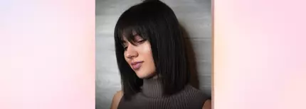 photo of women with different types of bangs hairstyles