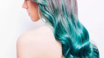 grey to green ombre hair