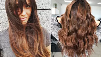 photo of women with chestnut brown hair
