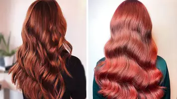 photos of woman with long red hair color
