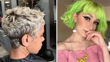 Women with choppy hairstyles