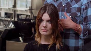 photo of woman with rocket grunge runway style hair
