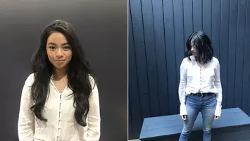 cutting long hair to short