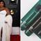 photo of Lizzo on Grammy's 2020 red carpet with glam waves