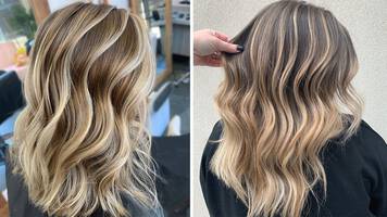 photo of woman with undone blonde hair color