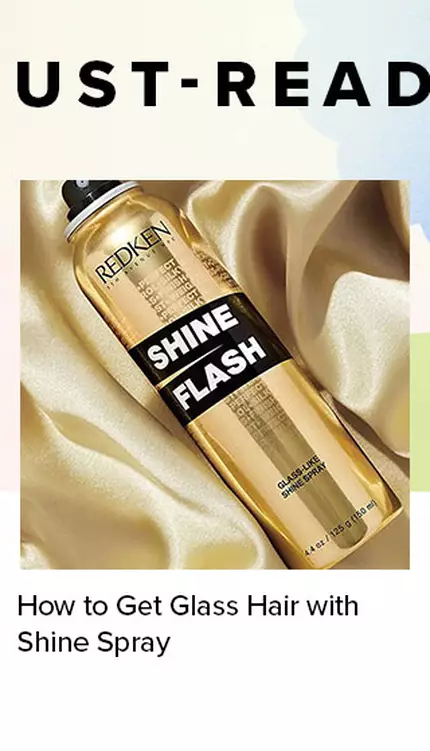 How to Get Glass Hair with Shine Spray