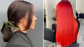 woman with straight hairstyles