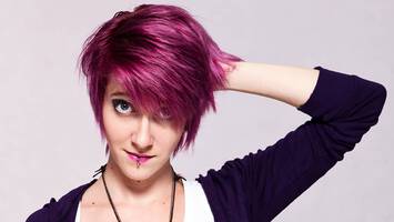 woman with purple hair